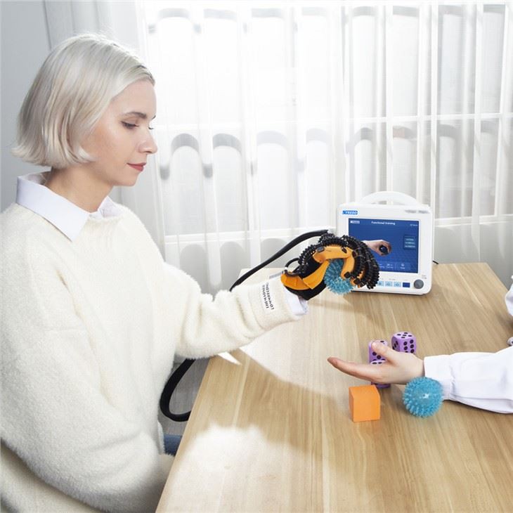 Robothandschoen voor neuromusculaire revalidatie