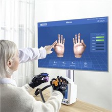 Handmassager beroerte herstelhandschoen