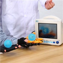 Handschoen voor spierstimulatie voor patiënten met een beroerte