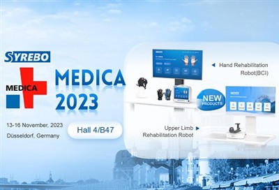 De nieuwe revalidatierobots van Syrebo zullen debuteren op MEDICA 2023